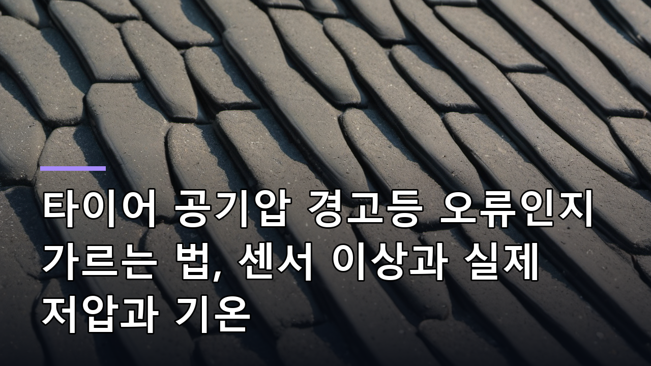 타이어 공기압 경고등 오류인지 가르는 법, 센서 이상과 실제 저압과 기온