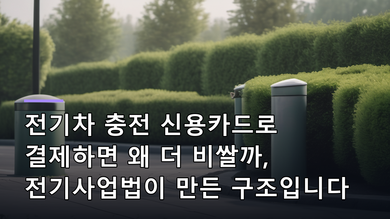 전기차 충전 신용카드로 결제하면 왜 더 비쌀까, 전기사업법이 만든 구조입니다