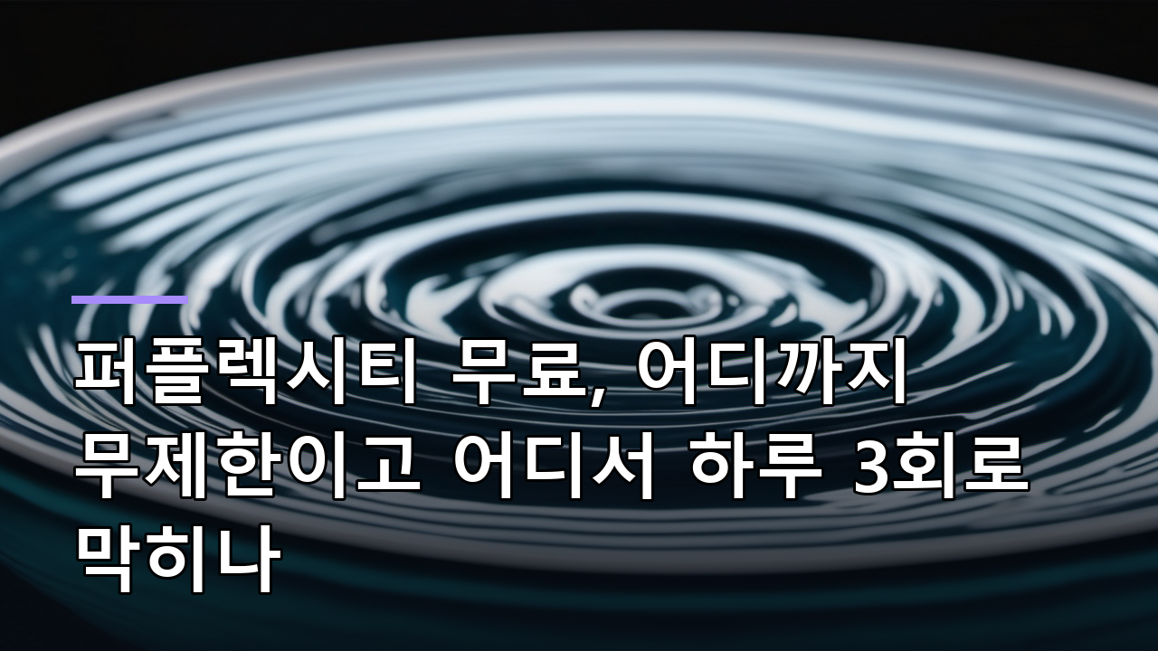 퍼플렉시티 무료, 어디까지 무제한이고 어디서 하루 3회로 막히나