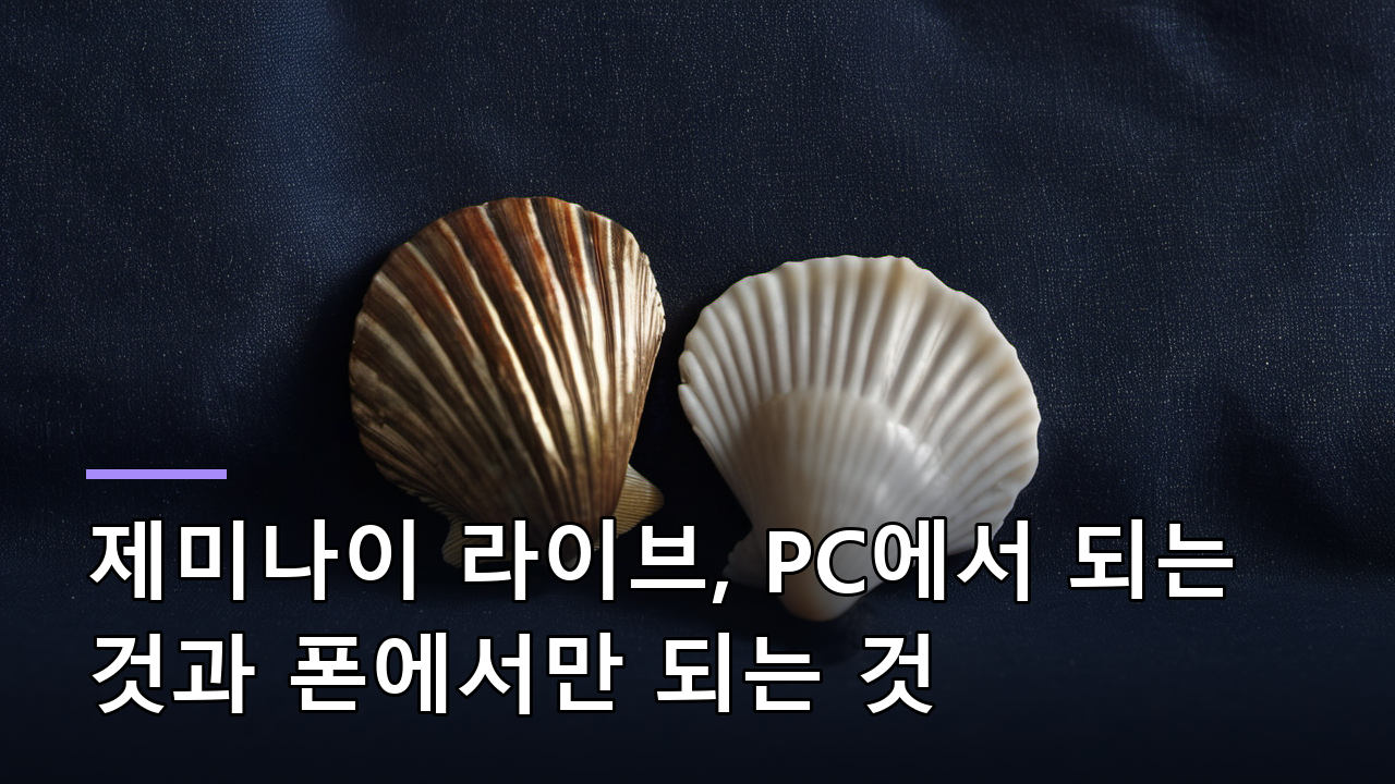 제미나이 라이브, PC에서 되는 것과 폰에서만 되는 것